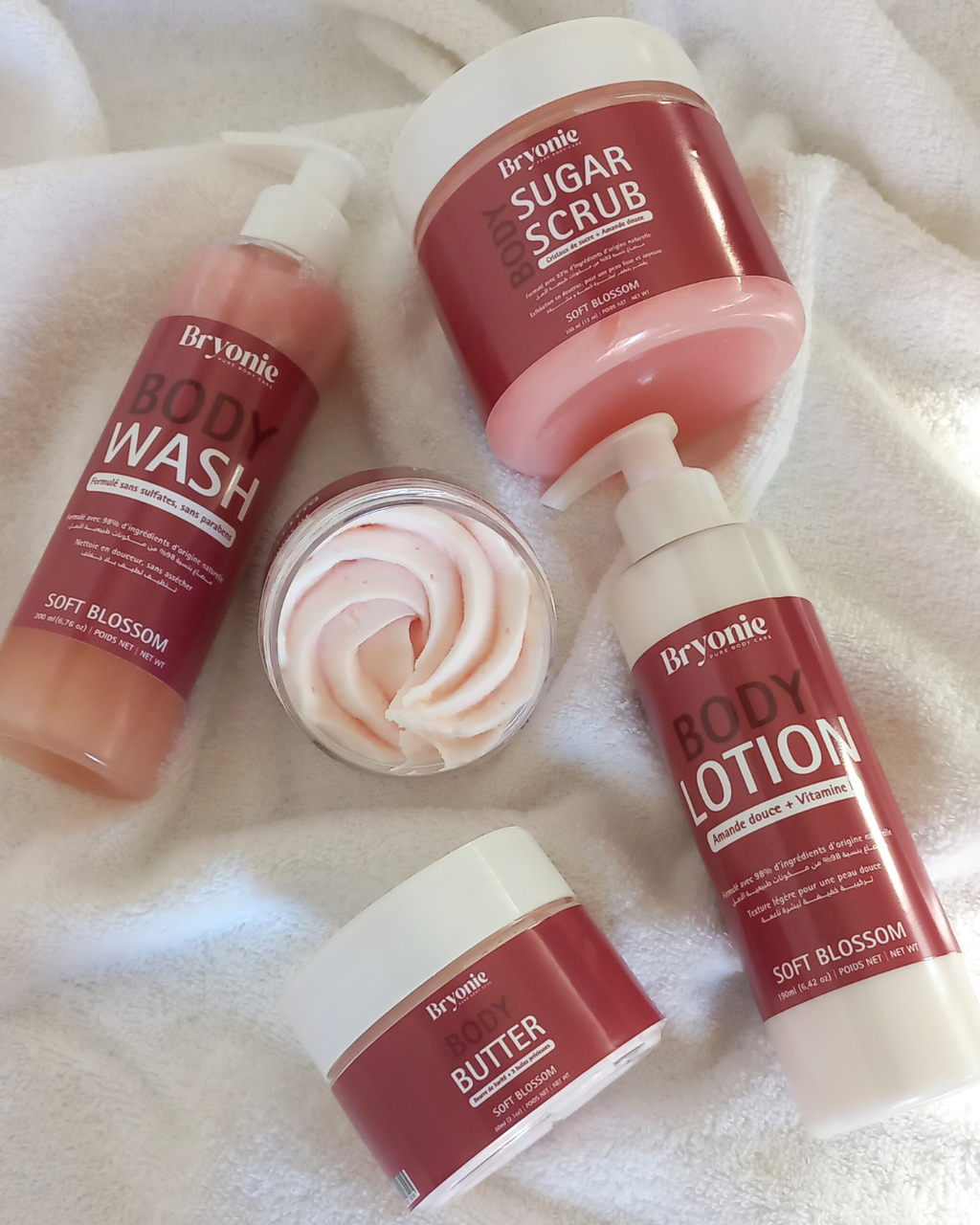 Gamme body care routine complète + gloss à lèvres offert (Soft Blossom "Mon Guerlain")