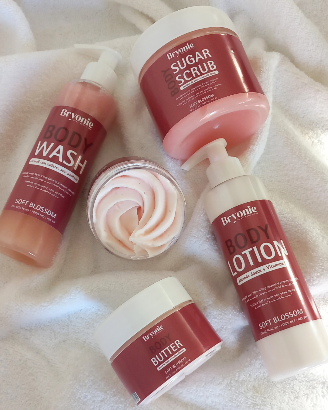 Gamme body care routine complète + gloss à lèvres offert (Soft Blossom "Mon Guerlain")